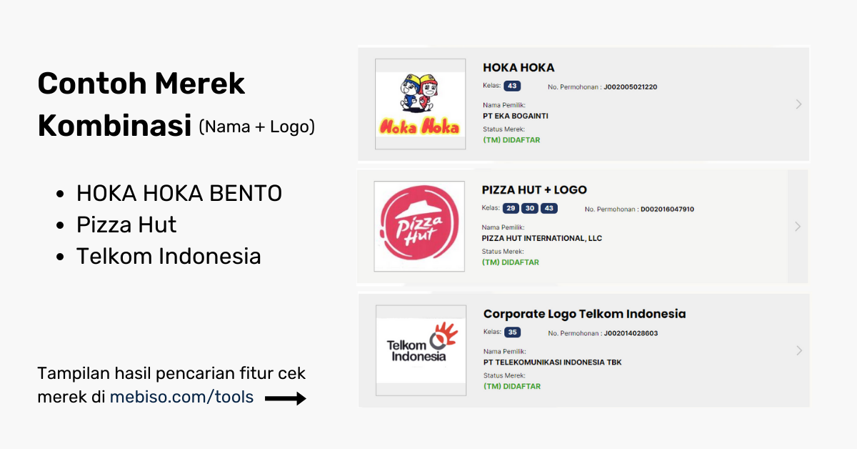 Contoh: Pizza Hut, Hoka-Hoka Bento, Telkom Indonesia