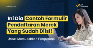 contoh formulir pendaftaran merek yang sudah diisi