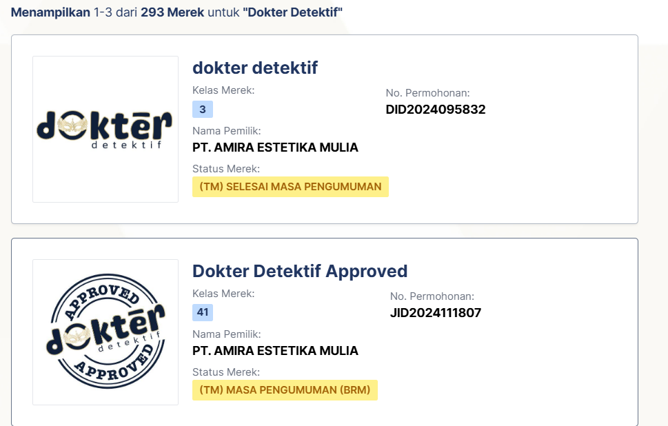 Dokter Detektif Sudah Daftar Merek Untuk Tagline-nya