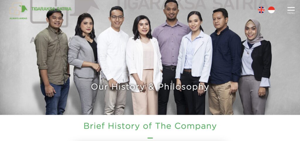 contoh company profile tigaraksa