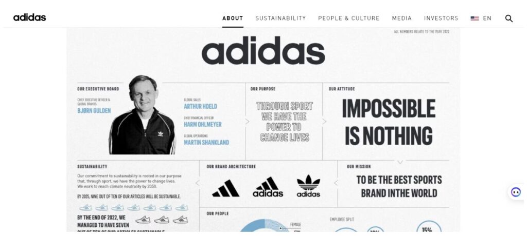 contoh company profile adidas