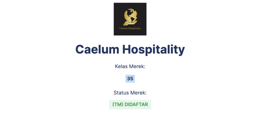 contoh merek jasa caelum hospitality