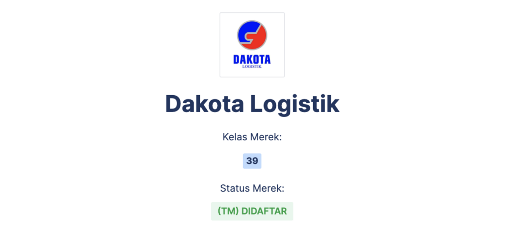 contoh merek jasa dakota logistik