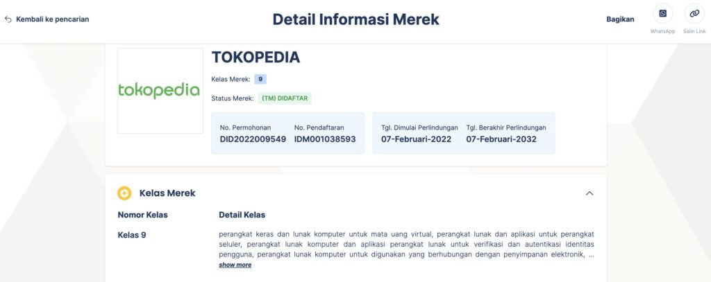 contoh logo terdaftar tokopedia