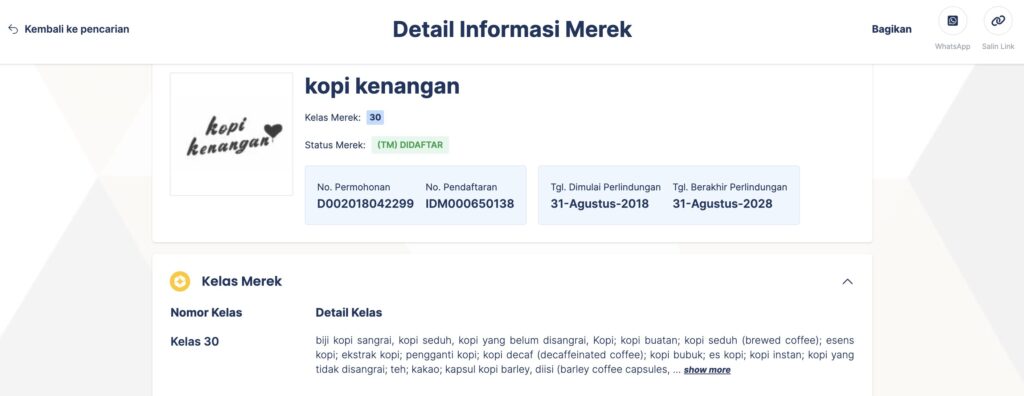 contoh logo terdaftar kopi kenangan