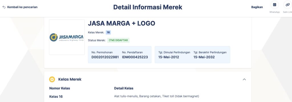 contoh logo terdaftar jasa marga