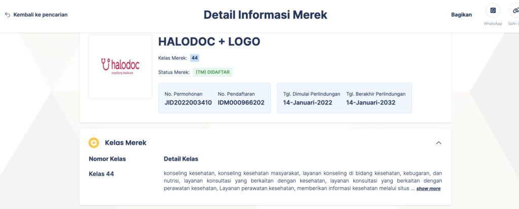 contoh logo terdaftar (halodoc)