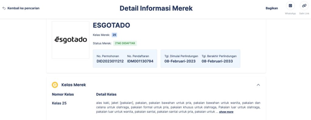 brand hijab dengan merek terdaftar
