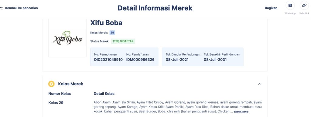 contoh merek logo xifu boba