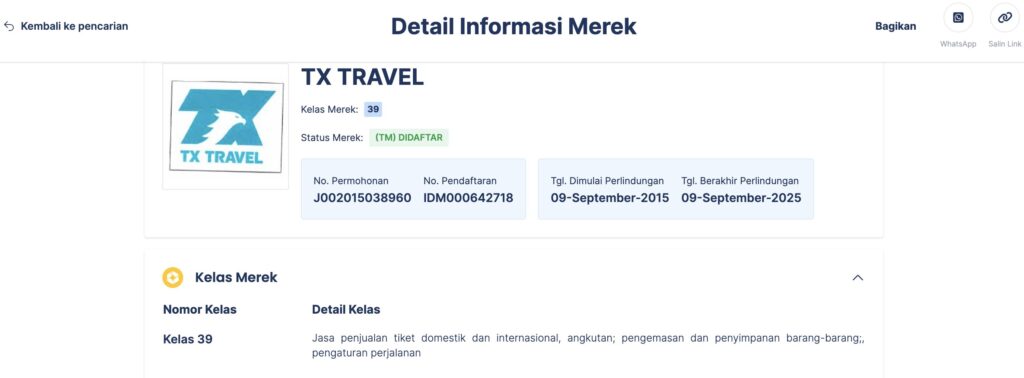 logo tx travel terdaftar