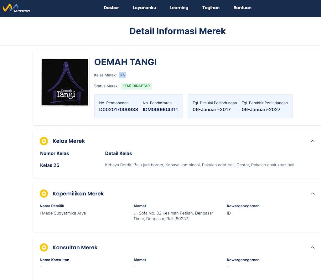 merek usaha di bali terdaftar