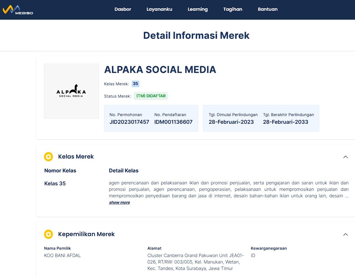 merek usaha kreatif terdaftar