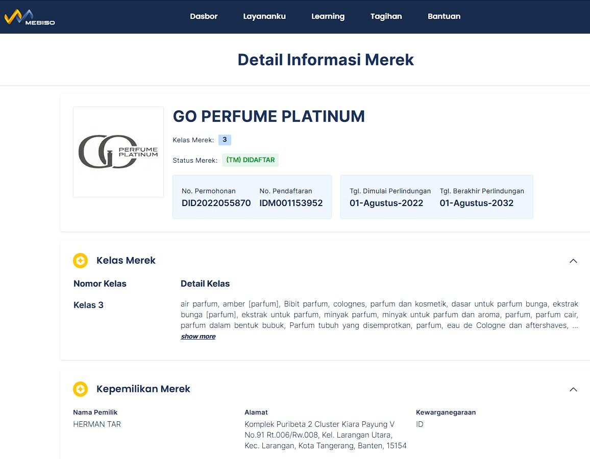 logo parfum terdaftar