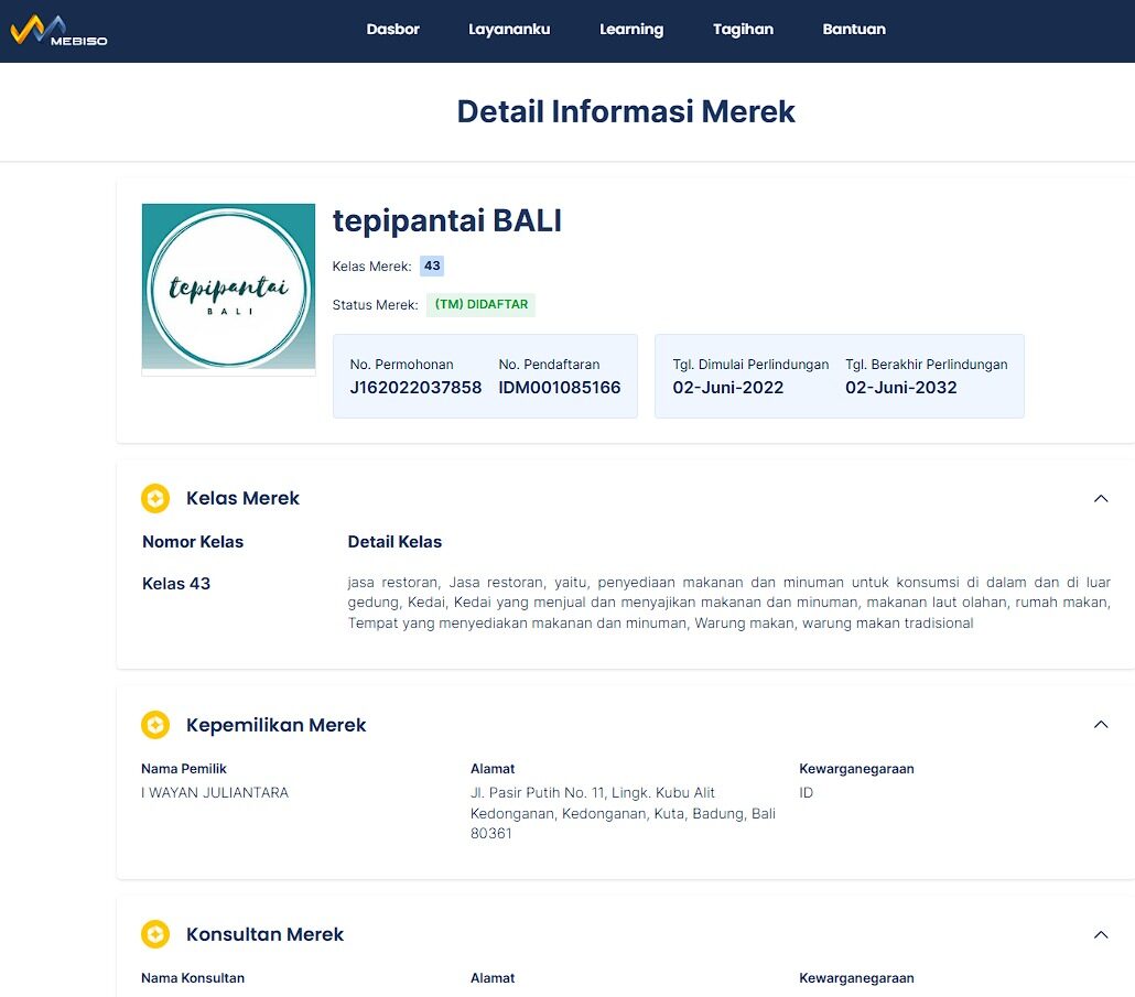 merek usaha di bali terdaftar