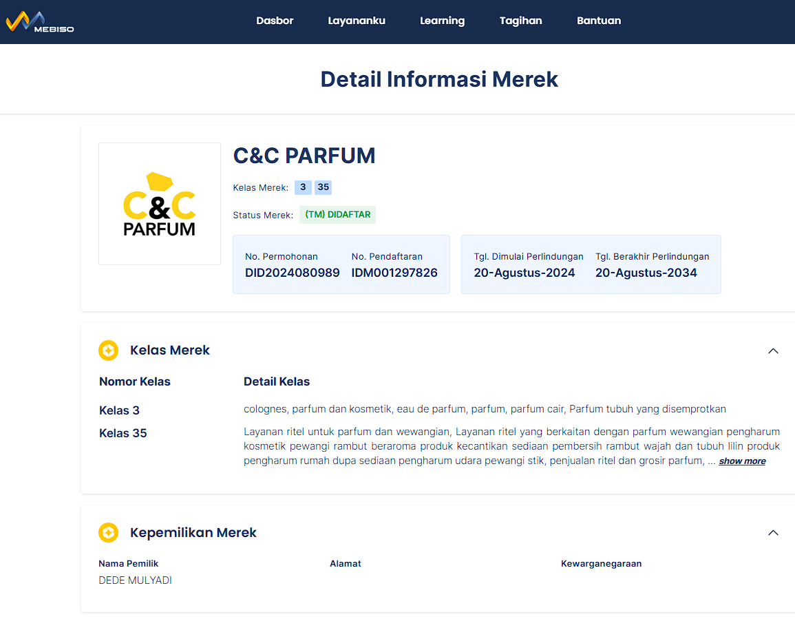 logo merek c&c parfum