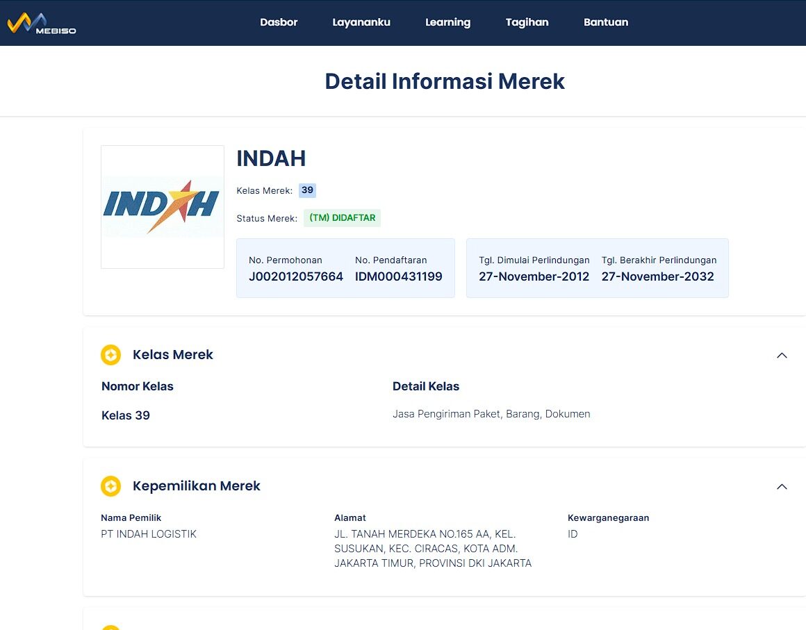 merek indah