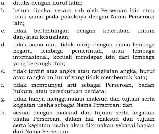 PP 43 Tahun 2011 tentang Tata Cara Pengajuan dan Pemakaian Nama Perseroan Terbatas
