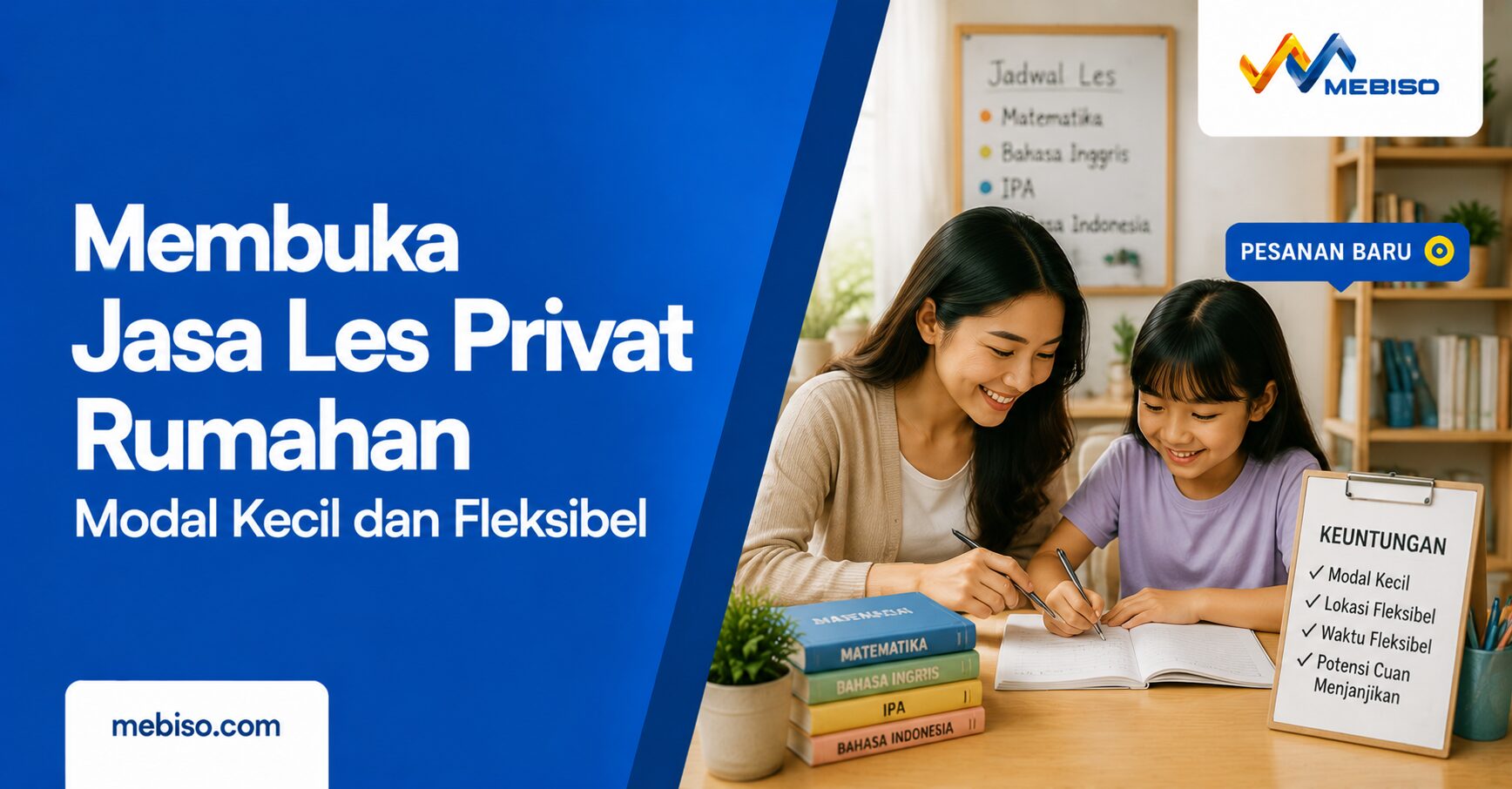 Membuka Jasa Les Privat Rumahan Modal Kecil dan Fleksibel